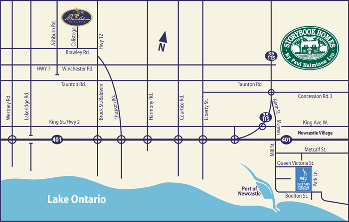 Bond Head Estate Locator Map
